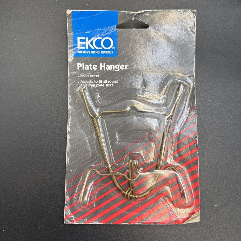 Adjustable Plate Hanger Display Wall Holder Fits Round Oval‎ Solid Brass EKCO